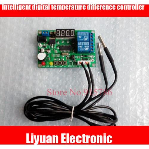 Intelligent digital temperature difference controller / DS18B20 temperature difference between the instrument probe