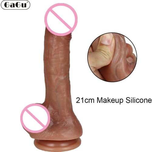 Gag Dildo Realistic Silicone Makeup Big Penis Anal Sex Toys For Women Strapon Vagina Stimulation Lesbion Orgasm Masturbation