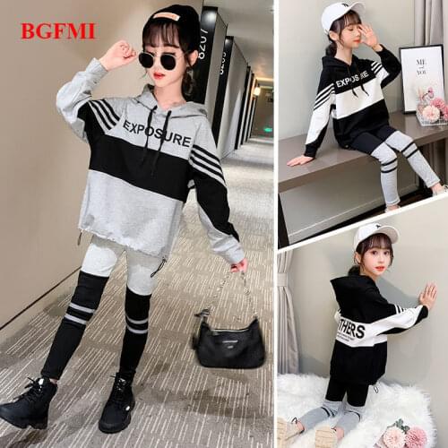 Girls Clothes Sets spring Childrens Clothing Set Sweatshirt + Pants Two-piece Casual Kids Sport Suits Teenage 6 8 9 10 12 Years