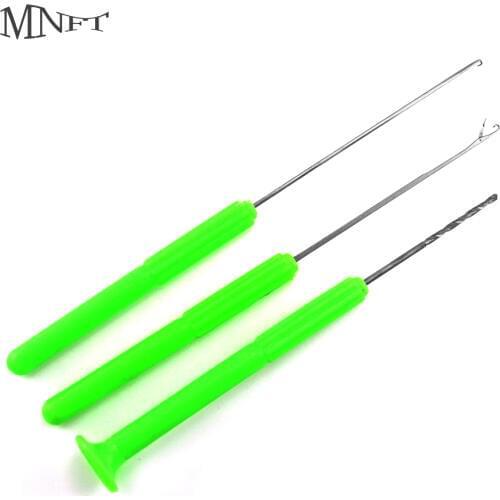 MNFT 3Pcs/Set Carp Fishing Rigging Tool Needle Drill Puller Stringer and Fish Drills Tackle Tool