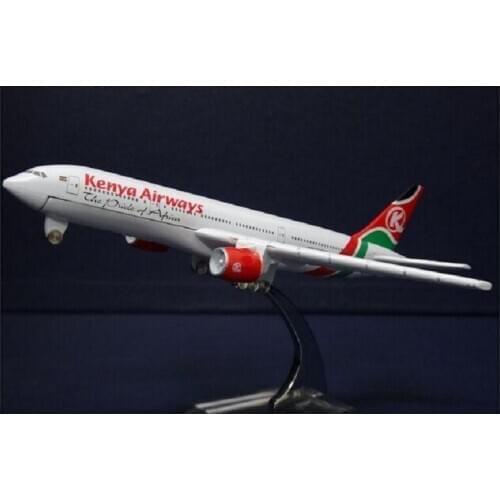 Size1:400 plane model B777 Kenya route aircraft B777 Metal simulation airplane model for kid toys Christmas gift