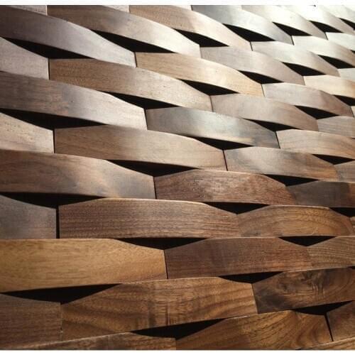 Mosaic background wall solid wood weave black walnut bar counter front entrance porch net red light luxury custom made decorativ