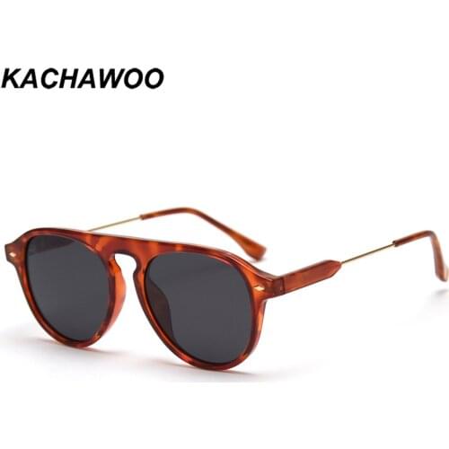 Kachawoo polarized sunglasses male retro sun glasses female colored TR90 trending eyewear high quality European blue green