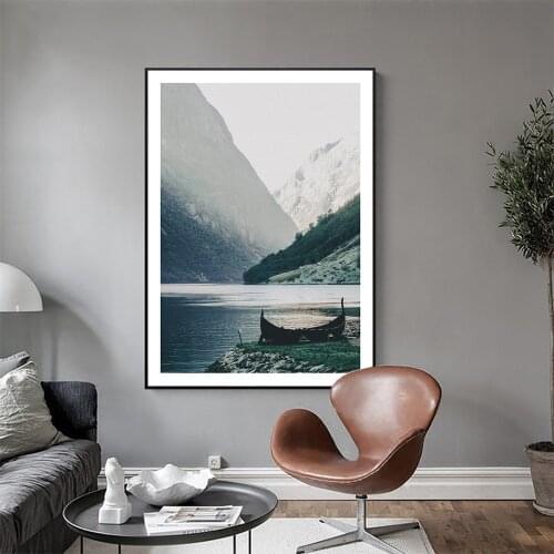 Landscape Painting Wall Art Canvas Painting Green Silence Nordic Posters and Prints Decorative Picture Modern Home Decoration