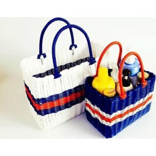 Woven Shopping Basket Picking Basket Home Bath Shower Basket Portable Basket