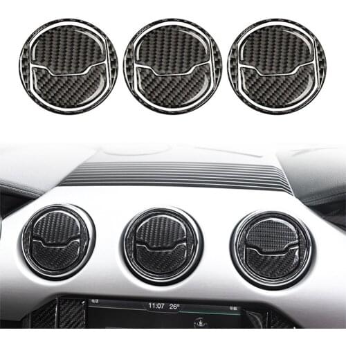 Carbon Fiber ABS Interior Air Vent Outlet Frame Trim For Ford Mustang 2015 2016 2017 2018 2019