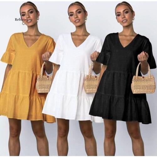 Rebicoo Summer Dresses With Flounces