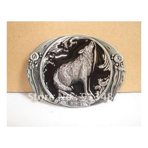 Wolf belt buckle JF-B04 Wholesale brand new belt buckle 1 lot MOQ free shipping