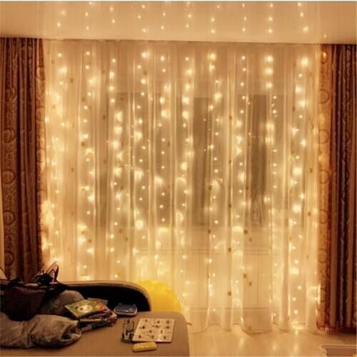 3 x 2M Icicle Garland LED Curtain Flash String Light Christmas Decoration Holiday Party Home Patio Wedding fairy lights For Room