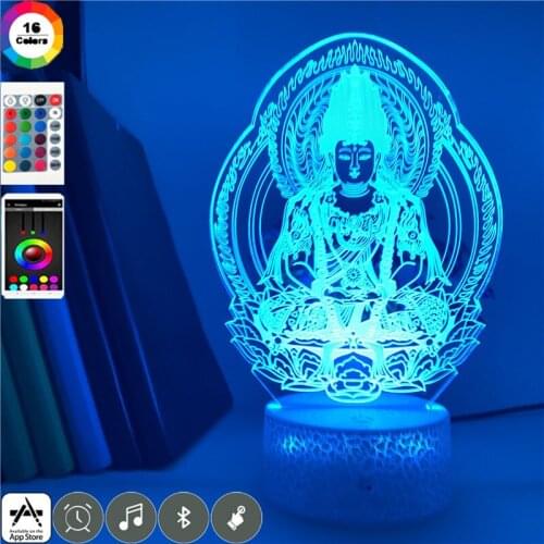 Touch Sensor Night Light 3D LED Nahai Siva Image Table Lamp RGB Change Color Sincere Gift Gathering Decor Nightlight APP Control