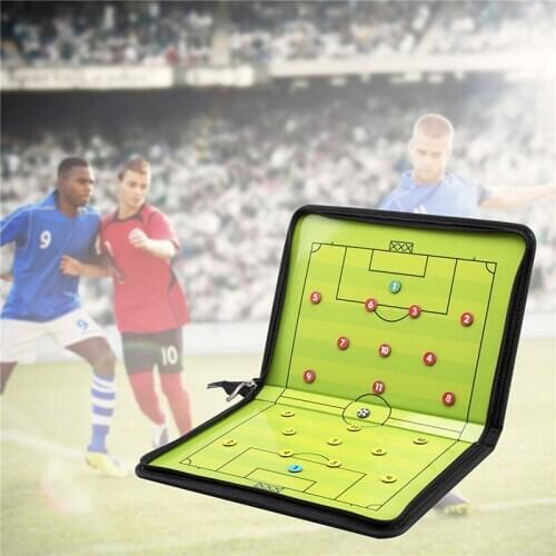 Football Coaching Board Foldable Soccer Trainer Teaching Magnetic Clipboard Match Tactical Plate Book With Dry Erase Marker Pen