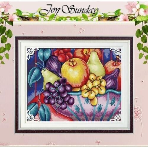 Fruit(1) Patterns Counted Cross Stitch 11CT 14CT Cross Stitch Sets Wholesale Chinese Cross-stitch Kits Embroidery Needlework