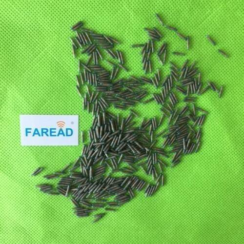 X100pcs RFID glass tag chip 1.4*8mm transponder FDX-B 134.2kHz microchip vet