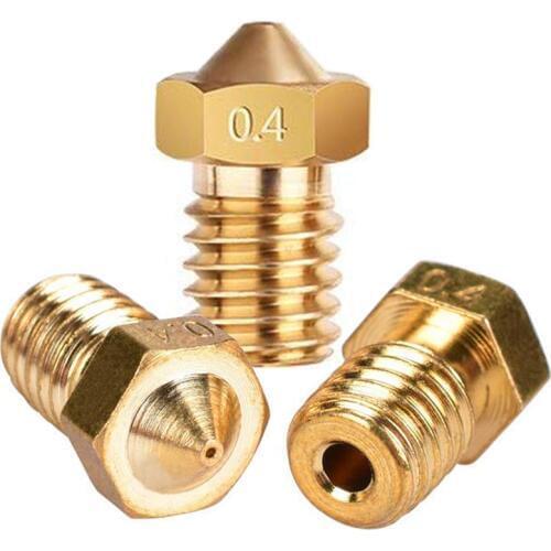 1Pcs V5 V6 Nozzle 0.4mm 0.3mm 0.2mm Copper 3D Printers Parts Extruder Threaded 1.75mm 3.0mm Filament Head Brass Nozzles Part