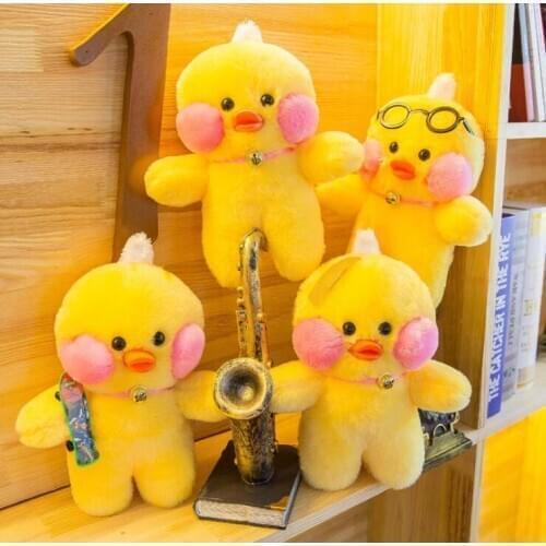 1pc 26cm cartoon hyaluronic acid yellow duck plush doll accompany pacify stuffed toy creative girl kids gift