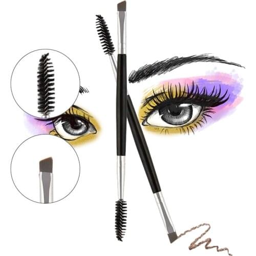 1pcs Eyelash Eyebrow Makeup Brush Tool Double-ended Lash Eyebrow Brushes Eye Lashes Make Up Beauty Cosmetics Tools for Women