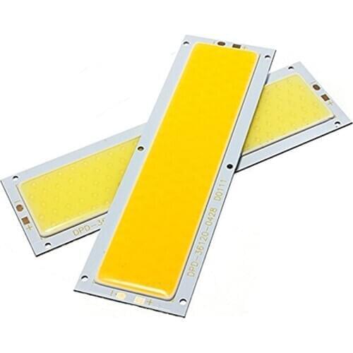 10W LED Light COB Strip Bulb 12V LED Panel Lamp Warm Natural Cold White Blue Color 120x36mm Chip LED Lighting for DIY