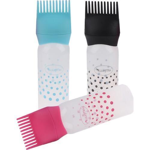 170ml Plastic Hair Dye Refillable Bottle Applicator Comb Dispensing Salon Hair Coloring Hairdressing Styling Tool