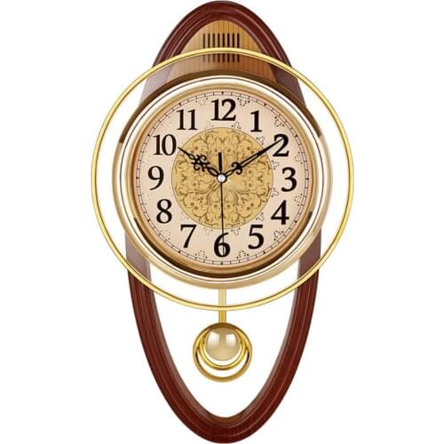 3d Swing Clock Large Pendulum Clocks Wall Luxury Vintage Shabby Chic Silent Clock Watch Mechanism Reloj De Pared Gold Wall Clock