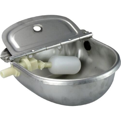 4L 304 Stainless Steel Water Trough Bowl Horses Goats Sheep Pig Float Bowl Automatic Waterer Drinking Bowl Cattle Tool Accessory