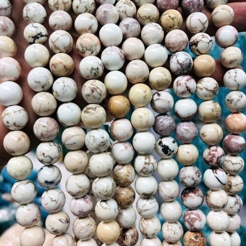 Wholesale 1string of 15.5" Natural Magnesite Howlite Bead 6mm 8mm 10mm 12mm 14mm Brown Multi Gem stone Loose Jewelry beads