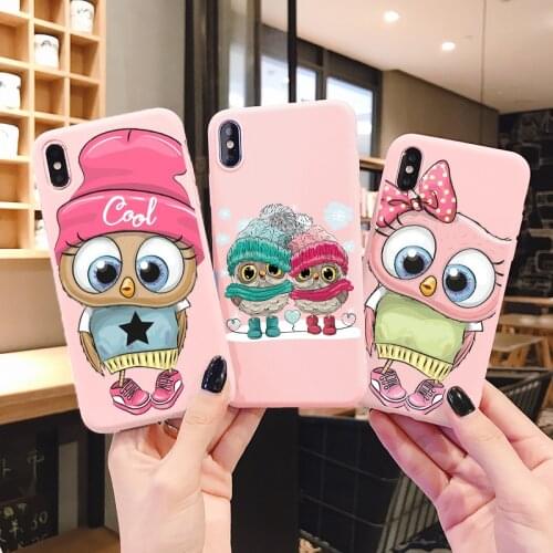 Cute Owl Phone Case For Huawei P40 Lite E P30 P20 P40 Pro Lite P Smart Z P smart 2019 2021 Y7P Y7a Y9 Prime Y7 Y6 2019 Case