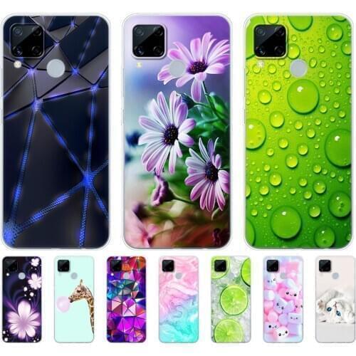 For Realme C15 Case Soft Silicon TPU Back For OPPO Realme C15 Case RMX2180 C 15 RealmeC15 Phone Cover Coque Capa Funda 6.5inch