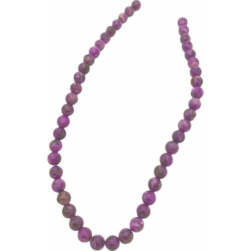 Purple Color Amethyst 8 Mm Natural Stone Female Male Set Stones Jewelry Beads Necklace Baggy trousers
