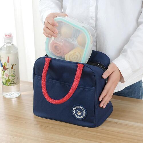 Lunch box insulation bag thick aluminum foil lunch bag portable male and female students lunch bag waterproof insulation bag