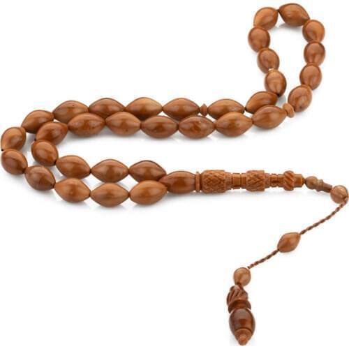 Kuka Brown Rosary Men Barley Cut Rosary With Arabic Tasbih Bead Tassel Made in Turkey