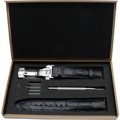 Leather Watch Strap w/ Spring Bar Remover Tool 16mm/18mm/19mm/20mm/21mm/22mm