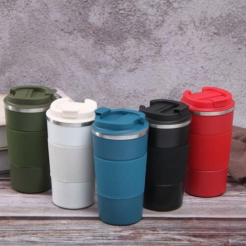 Creative portable 550/380ml coffee cup, travel mug, airless bottle, insulation, airless bottle, straight cup gift