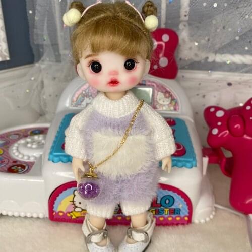 16cm Cute Blyth Doll Joint Body Fashion BJD Dolls Toys with Dress Shoes Wig Make Up Gifts for Girl