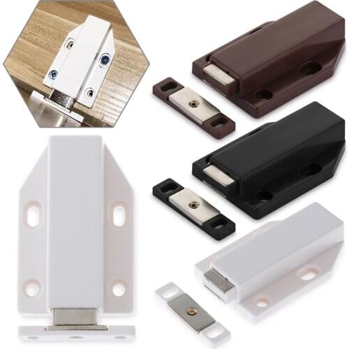 Magnetic Door Catch Magnetic Press Rebound Device Stainless Steel Heavy Duty Push Release Furniture Closet Cabinet Kitchen