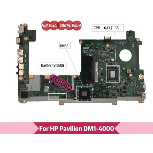 DA0NM2MB6B0 For HP Pavilion DM1-4000 Laptop Motherboard with with QAXJ ES CPU HM65 DDR3 100% vollständig getestet