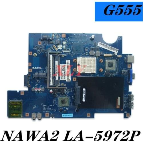 LA-5972P for lenovo G555 notebook laptop motherboard NAWA2 LA-5972P 100% tested Good