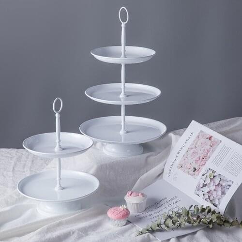 Metal Cake Stand Sweet Luxury Round Plate Fruit Nut Tray Charger Plates For Home Wedding Table Decoration