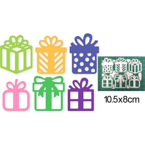 Christmas Ornament Gift Box Banner Metal Cutting Dies for DIY Scrapbooking dies Paper Card Decor Embossing Die Cut Stencils dies