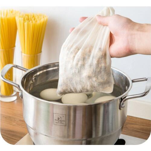 10Pcs Multifunctional Cotton Drawstring Strainer Reusable Chinese Medicine Filter Bag Kitchen Soup Bag Tea Bags Healthy