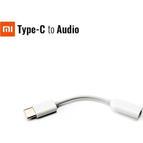 Original Xiaomi Type-C to AUDIO Converter Line Wire Adapter Cable Male-Female 90mm Length Mini Convenient TPE Safe Environmental