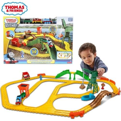 Original Thomas and Friends Brendam Bocks Deluxe Set Thomas Collectible Railway Electric Train Toy DWB95 Kids Birthday Gift