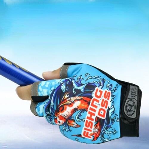 Fishing Gloves Man Three Fingers Cut Winter Water Proof Scratch Resistant Non-slip Add Velvet Keep Warm Breathable Work Gloves