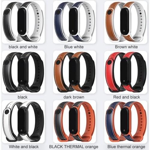 Suitable For Mi Band 6/5 Strap Leather Wristband Leather Wristband Cowhide Lightweight Handmade Leather