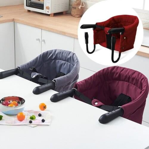 Portable Baby Dinning Chair Foldable Highchair Safety Seat Booster Can Withstand 18 kg Dinning Hook-on Chair Harness for Home