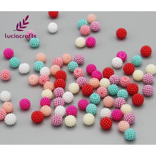 SALE 48pcs/lot 12mm Round Loose Acrylic Pearls Beads With Holes Garment Bracelet Material F1201
