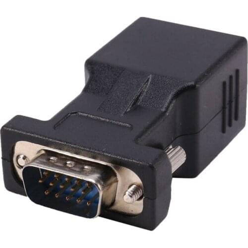 VGA Extender Male To LAN CAT5 CAT6 RJ45 Network Cable Adapter