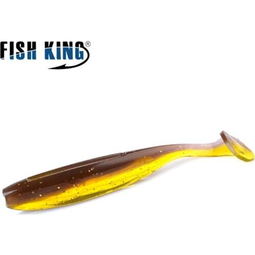 FISH KING 5/7.5/10cm Silicone Bait Worm T Tail Soft Fishing Lure 8-20pcs Jigging Artificial Fishing Bait Wobblers For Bass Pike