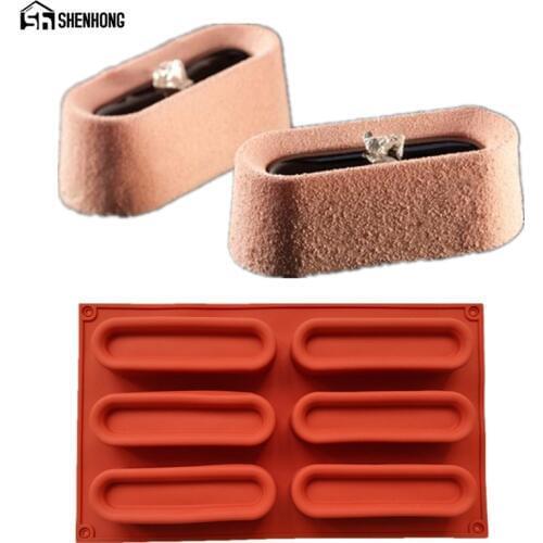 SHENHONG Cuboid Shaped Art Mousse 3D Cake Mold Silicone Chocolate Mould Pan Bakeware Dessert Moule Baking Pastry