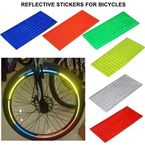 MTB Bike Sticker Reflective Tape Fluorescent Sticker Cycling Wheel Rim Reflective Tape Stickers Adhesive Bicycle Accessories