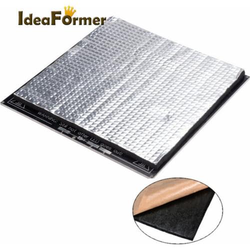 1Pcs Heat Insulation Cotton 200/220/300/400mm Foil Self-adhesive Insulation Cotton 10mm Thickness 3D Printer Heating Bed Sticker